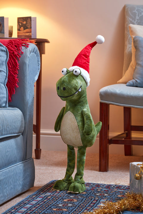 Festive Dino, Seated or Standing